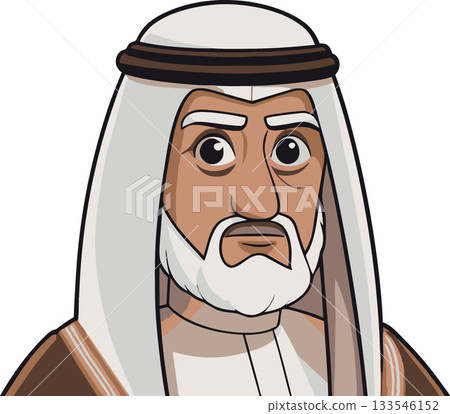 Portrait of a sheikh wearing traditional clothing representing middle eastern culture Portrait of a sheikh wearing traditional clothing representing middle eastern culture 133546152