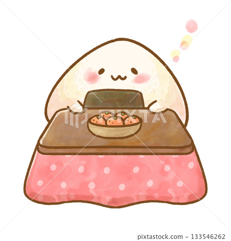 Onigiri character relaxing in a kotatsu (watercolor style) Onigiri character relaxing in a kotatsu (watercolor style) 133546262