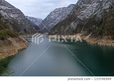 Lake Piva Montenegro Spring Lake Piva Montenegro Spring 133546994