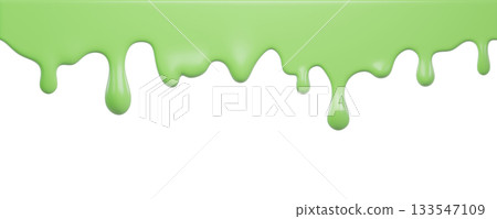 Green Pistachio Ice Cream melt with glossy drops on Transparent background. The syrup, Liquid flows down. Drops of sweet green ice cream in the form of a decorative border for culinary decoration Green Pistachio Ice Cream melt with glossy drops on Transparent background. The syrup, Liquid flows down. Drops of sweet green ice cream in the form of a decorative border for culinary decoration 133547109