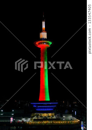 Kyoto Tower at night 133547405