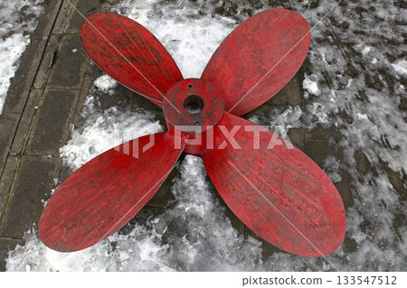 Red Propeller Four Blades Red Propeller Four Blades 133547512