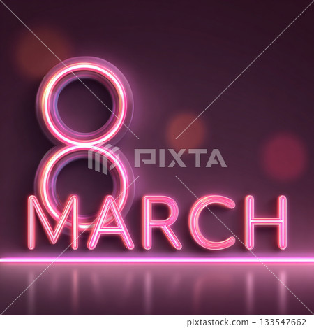 Neon Womens Day Portrait Line Art Neon Womens Day Portrait Line Art 133547662