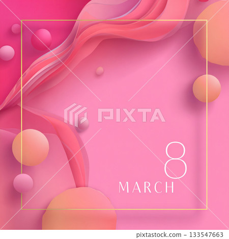 Neon Womens Day Portrait Line Art 133547663