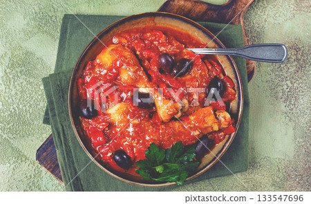 Pollo alla romana, Roman chicken, homemade, no people, 133547696