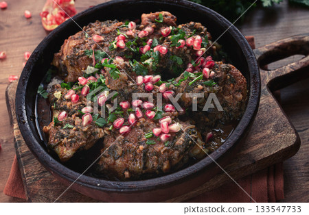 guruli, Georgian chicken, with walnuts, stewed in wine and spices, Gurian chicken, homemade, no people, guruli, Georgian chicken, with walnuts, stewed in wine and spices, Gurian chicken, homemade, no people, 133547733
