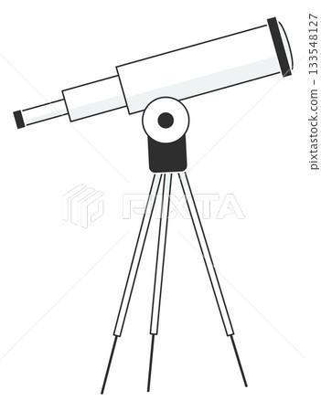 A telescope is shown with a tripod A telescope is shown with a tripod 133548127