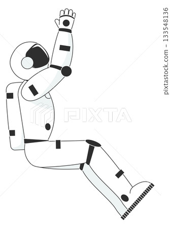 A man in a white suit is hanging from a rope A man in a white suit is hanging from a rope 133548136