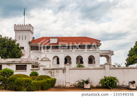 Facade of Kibweni Palace Museum on Zanzibar, Tanzania 133549336