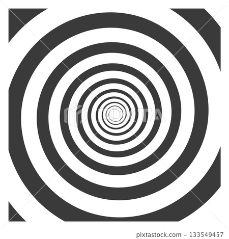 A black and white spiral with a white center 133549457