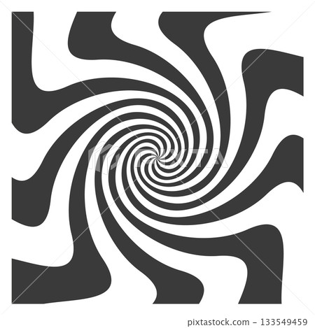 A black and white spiral with a white dot in the center A black and white spiral with a white dot in the center 133549459