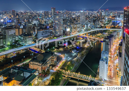 Night view of Osaka Nakanoshima 133549637