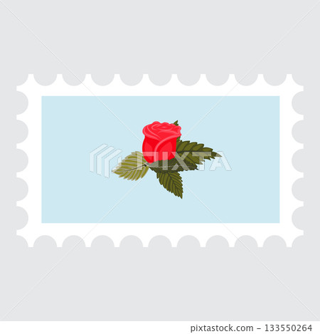 A postage stamp depicting a composition of lovely, graceful red roses . A postage stamp depicting a composition of lovely, graceful red roses . 133550264