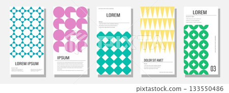Modern abstract poster collection, vector minimalist posters with geometric shapes. The versatile backgrounds for posters,labels, and template with text. Modern abstract poster collection, vector minimalist posters with geometric shapes. The versatile backgrounds for posters,labels, and template with text. 133550486
