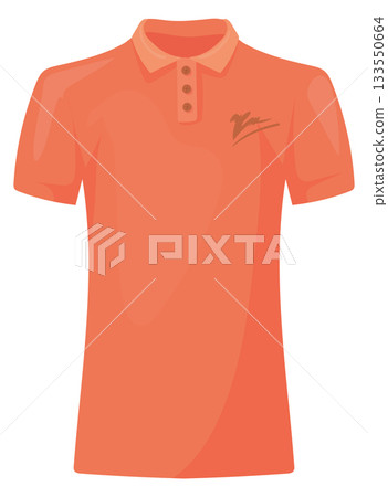 Polo shirt color icon. Male casual apparel 133550664