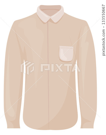 White shirt cartoon icon. Male clothes symbol 133550667