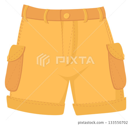 Safari shorts color icon. Cartoon fashion clothes 133550702