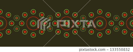 Dark green border of Red, green circular motifs Dark green border of Red, green circular motifs 133550832
