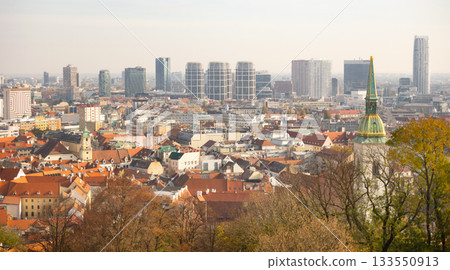 View of main church of city of Bratislava - St. Martins Church. View of main church of city of Bratislava - St. Martins Church. 133550913
