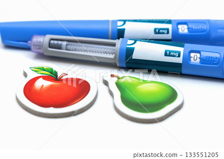 Ozimpic diabetes care with fruit symbols 133551205