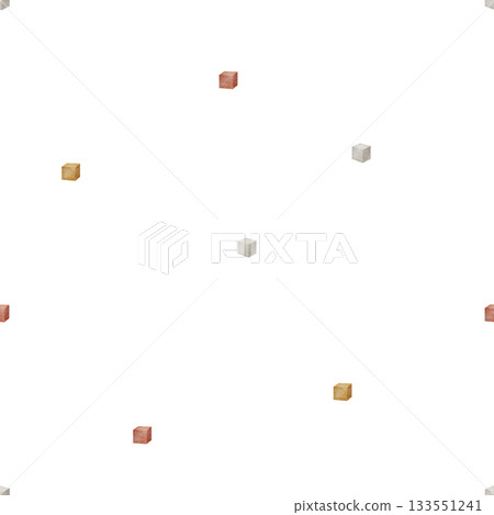 Watercolor pattern vintage toys cubes, building blocks. Hand-drawn illustrations isolated from background. Seamless print in gold, gray red for children's textiles packaging clothing nursery wallpaper Watercolor pattern vintage toys cubes, building blocks. Hand-drawn illustrations isolated from background. Seamless print in gold, gray red for children's textiles packaging clothing nursery wallpaper 133551241