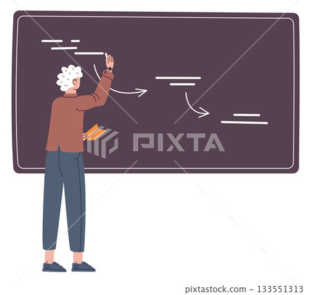 University teacher write course formulas. College education 133551313