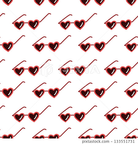 Heart Shaped Sunglasses Valentine Seamless Pattern Heart Shaped Sunglasses Valentine Seamless Pattern 133551731