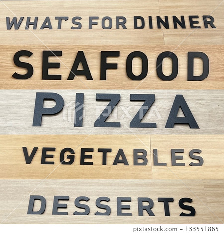 Menu categories written in black 133551865