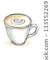 Cup of coffee vector illustration. 133552269