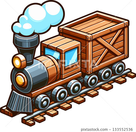 貨運列車的插圖 133552536
