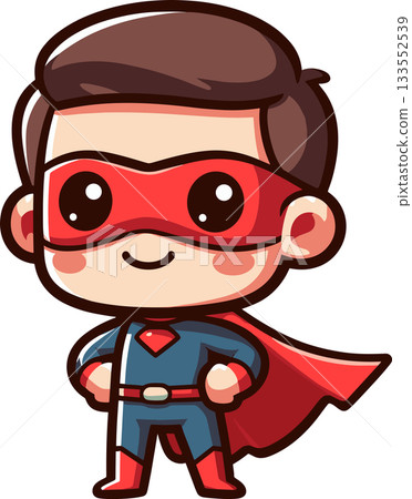 Red and blue hero illustration Red and blue hero illustration 133552539