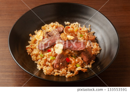 大蒜牛排飯 大蒜牛排飯 133553591