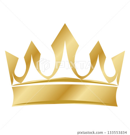 金色皇冠，飾以弧形紋飾 133553834