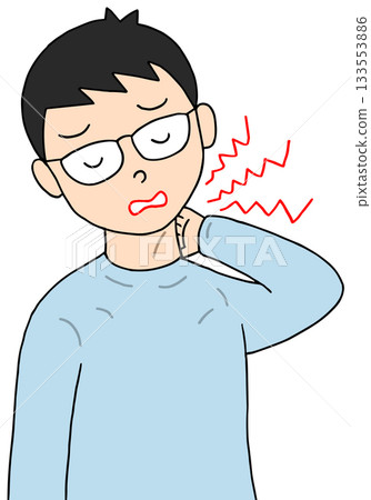 Illness, Disorders, and Diseases - Stiff neck, muscle pain, stiffness Illness, Disorders, and Diseases - Stiff neck, muscle pain, stiffness 133553886