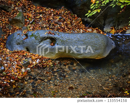 Human-faced stone and mountain stream in late autumn (afp2 20251112102007) Human-faced stone and mountain stream in late autumn (afp2 20251112102007) 133554158