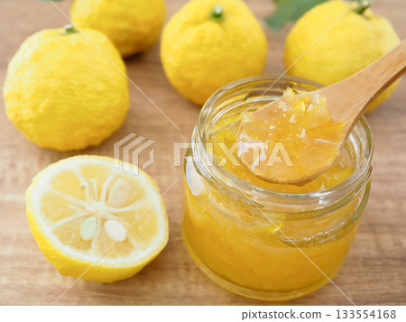 Fresh yuzu fruit and homemade jam Fresh yuzu fruit and homemade jam 133554168