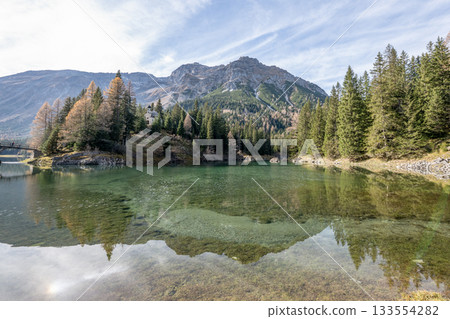 Chapel Maria by the lake Summer time at romantic forest Lake Obernberg scenic mountain lakes landscape in Austria, Tyrol Chapel Maria by the lake Summer time at romantic forest Lake Obernberg scenic mountain lakes landscape in Austria, Tyrol 133554282