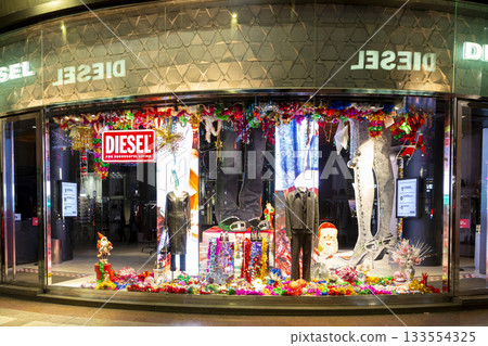 Festive Christmas Window Displays in Milan Festive Christmas Window Displays in Milan 133554325