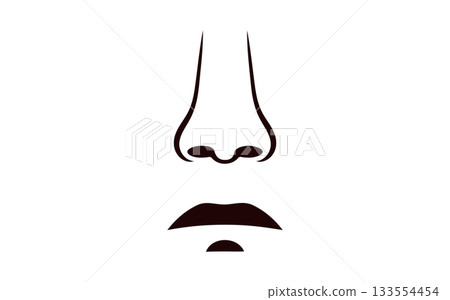 Human nose icon 133554454
