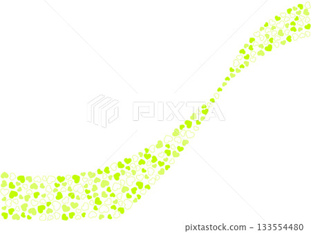Heart pattern background Yellow-green 3-color border and solid color heart Heart pattern background Yellow-green 3-color border and solid color heart 133554480