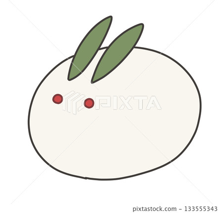 Snow rabbit illustration winter snow decoration Snow rabbit illustration winter snow decoration 133555343