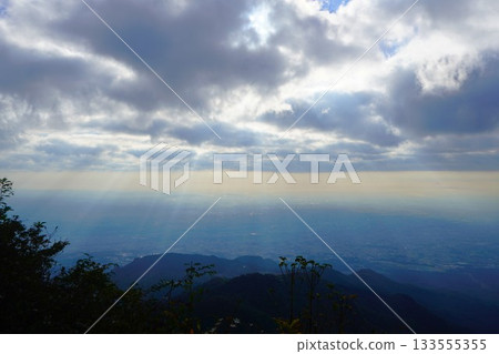 Angel's Staircase and the cityscape from the top of Mount Haruna and Mount Soma Angel's Staircase and the cityscape from the top of Mount Haruna and Mount Soma 133555355