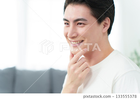 Men's care, men's beauty, beard hair removal, beard 133555378