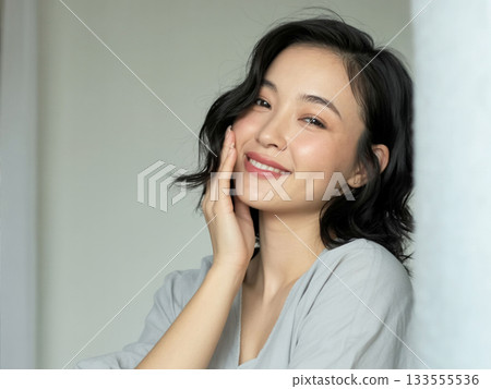 Young Woman Beauty Portrait Generative AI 133555536