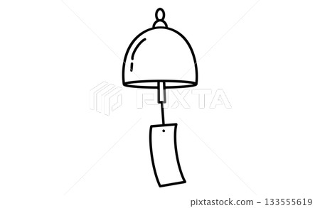 夏季傳統：日本風鈴圖片圖示素材 133555619