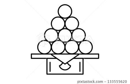 Tsukimi dango illustration icon material Tsukimi dango illustration icon material 133555620