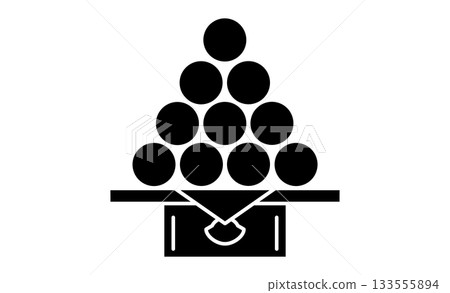 Tsukimi dango illustration icon material Tsukimi dango illustration icon material 133555894