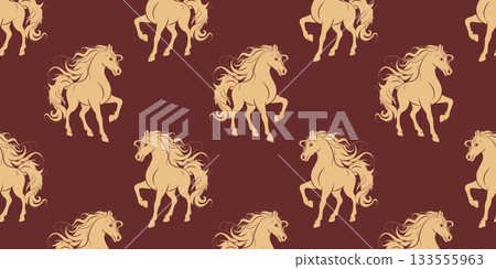Horse silhouette seamless pattern Horse silhouette seamless pattern 133555963