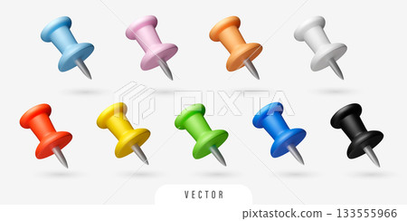 3D plastic map pin set 133555966