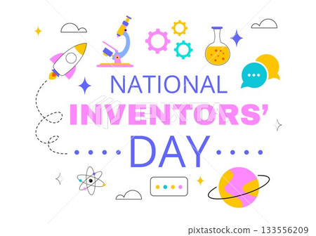 National Inventors Day Vector Illustration on February 11 Celebrating Genius Innovation to Honor Science Creators in a Flat Cartoon Background National Inventors Day Vector Illustration on February 11 Celebrating Genius Innovation to Honor Science Creators in a Flat Cartoon Background 133556209